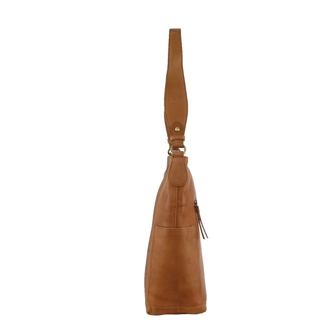 Bolsas Crossbody Pierre Cardin Leather Stitch-design Hobo Bag Feminino Marrom | 2549-LPOYU