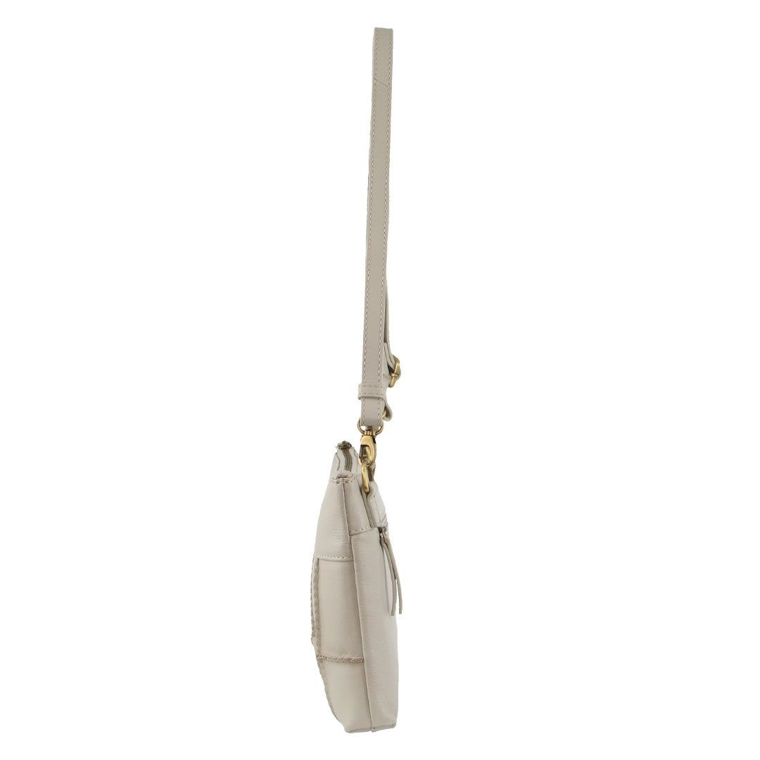 Bolsas Crossbody Pierre Cardin Leather Stitch-design Cross-body Bag Feminino Bege | 2365-ORVXI