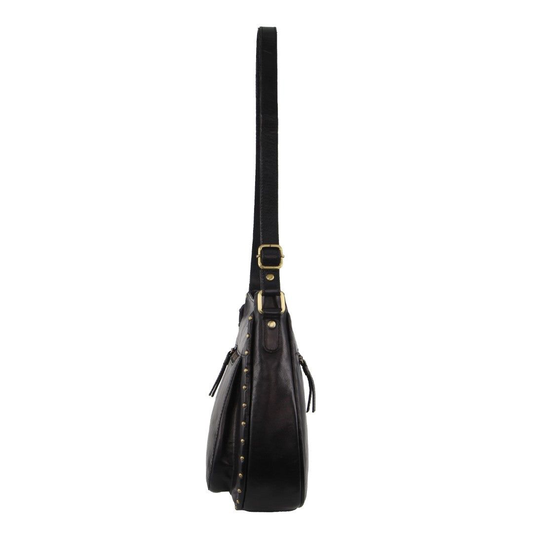 Bolsas Crossbody Pierre Cardin Leather Stud Detail Cross-body Bag Feminino Pretas | 0791-IVYER