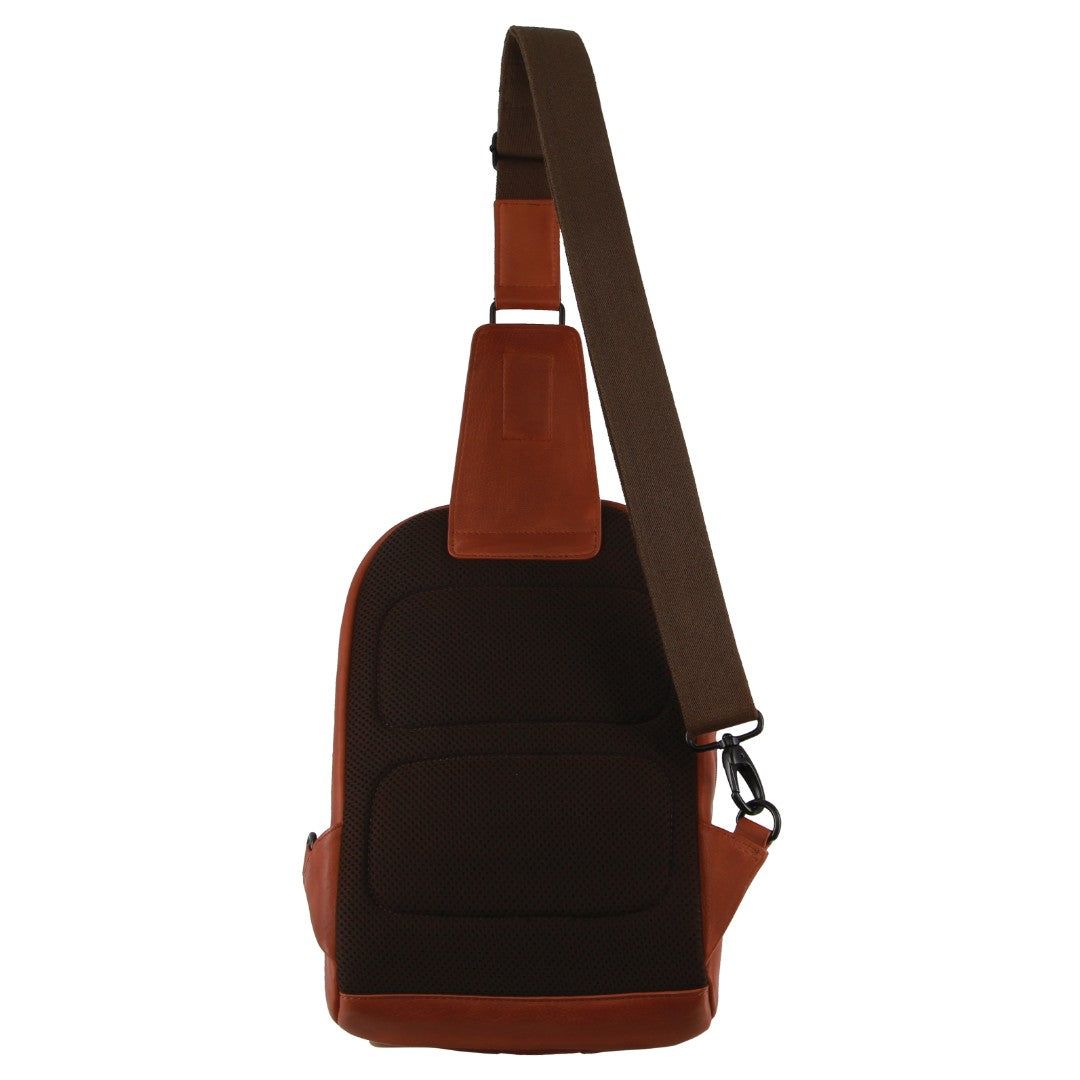 Bolsas Crossbody Pierre Cardin Leather Sling Bag Masculino Marrom | 0237-HNUAC