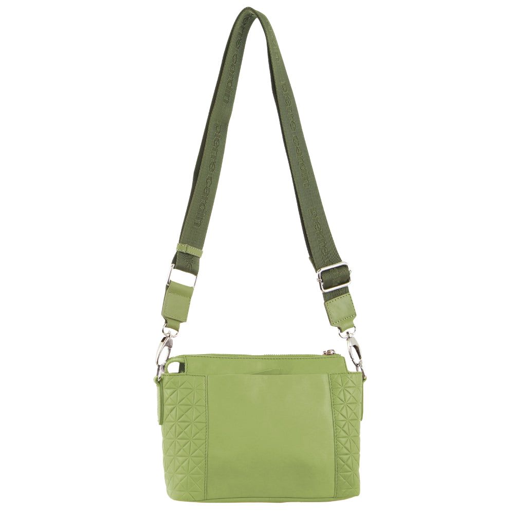 Bolsas Crossbody Pierre Cardin Leather Square Crossbody Bag Feminino Leaf | 7520-HLVFB