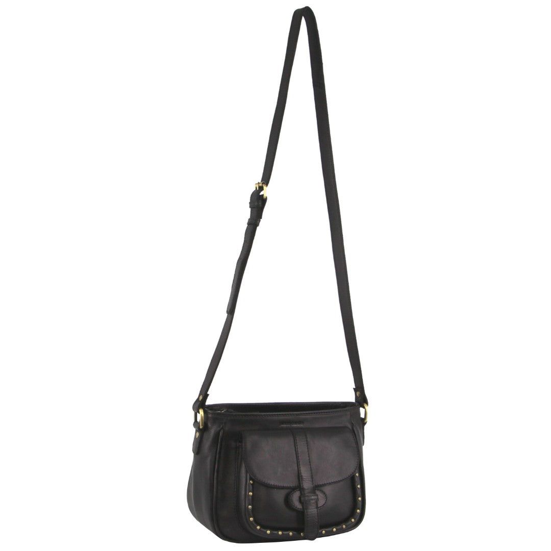 Bolsas Crossbody Pierre Cardin Leather Stud Detail Cross-body Bag Feminino Pretas | 9462-QOVBY