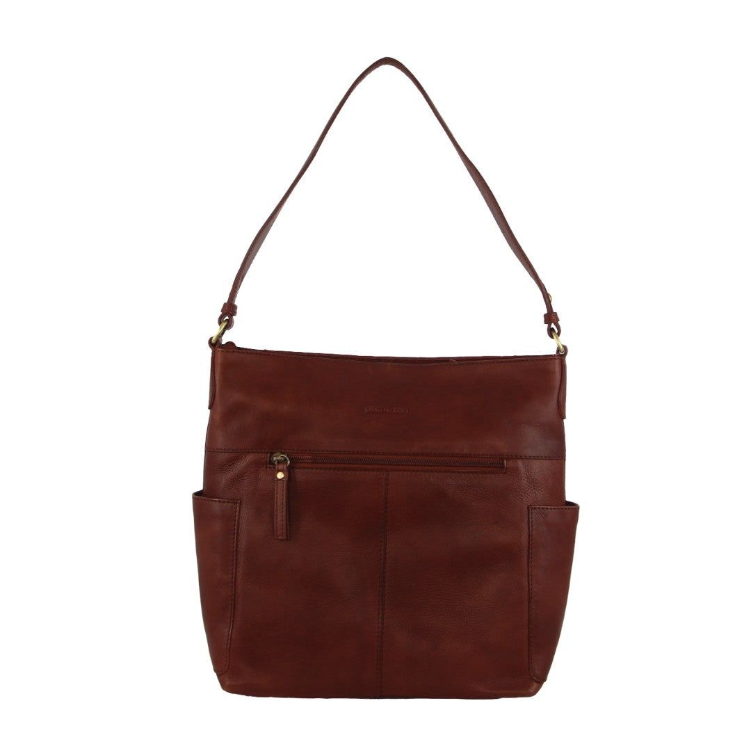 Bolsas Crossbody Pierre Cardin Leather Stitch-design Hobo Bag Feminino Marrom | 4376-TROWL