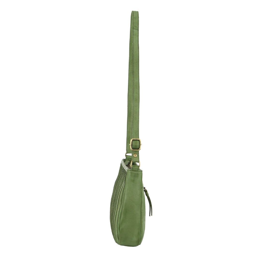 Bolsas Crossbody Pierre Cardin Leather Stitch-design Cross-body Bag Feminino Verdes | 3752-LMHNS