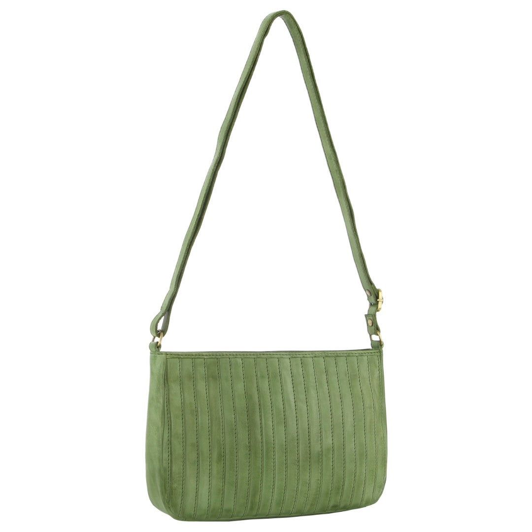 Bolsas Crossbody Pierre Cardin Leather Stitch-design Cross-body Bag Feminino Verdes | 3752-LMHNS