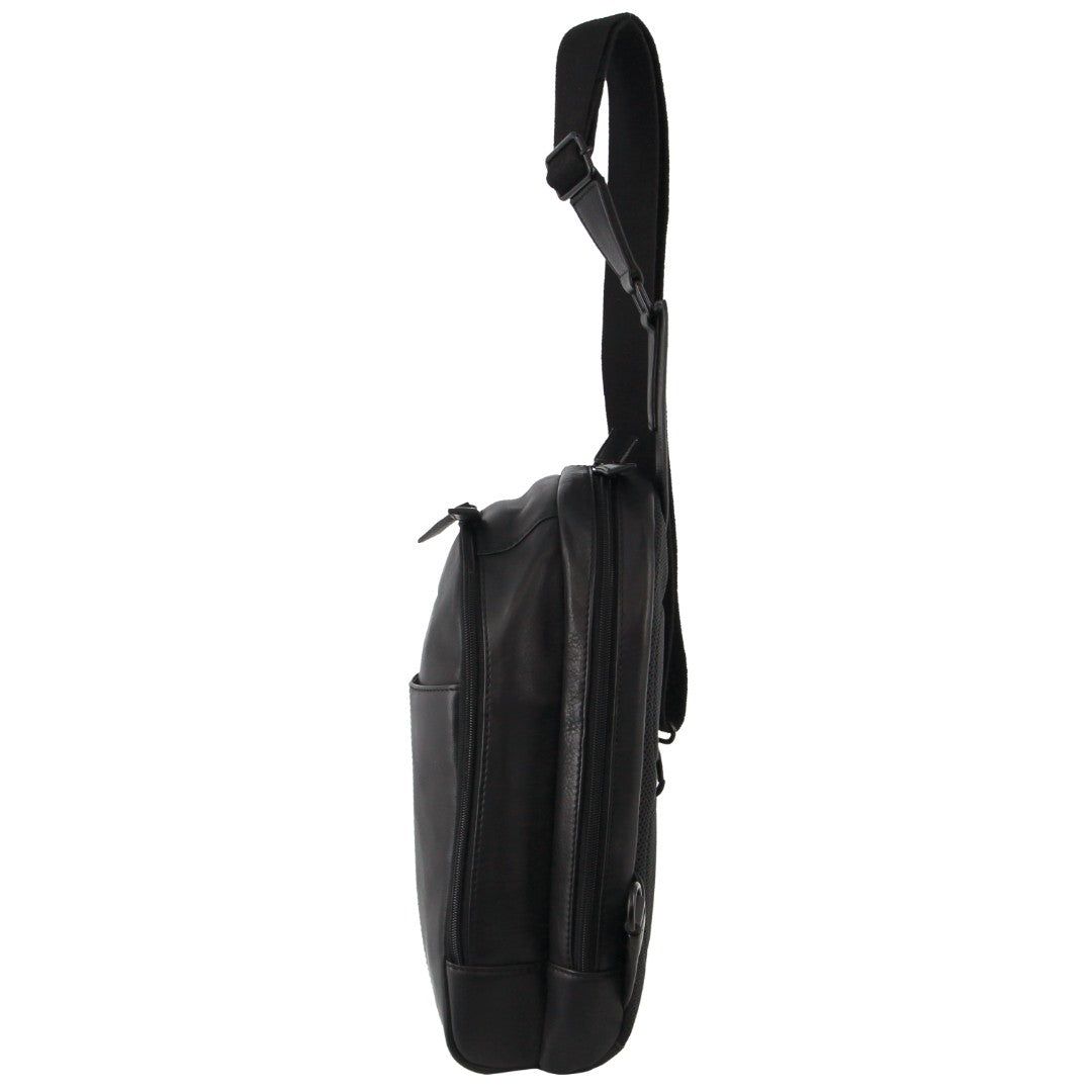 Bolsas Crossbody Pierre Cardin Leather Sling Bag Masculino Pretas | 3681-LFDTX
