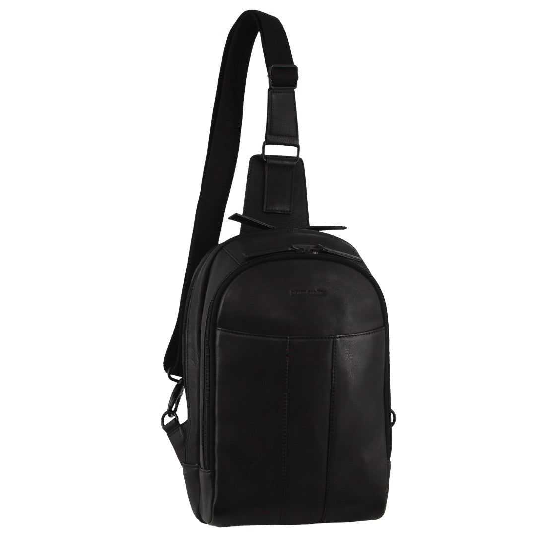 Bolsas Crossbody Pierre Cardin Leather Sling Bag Masculino Pretas | 3681-LFDTX
