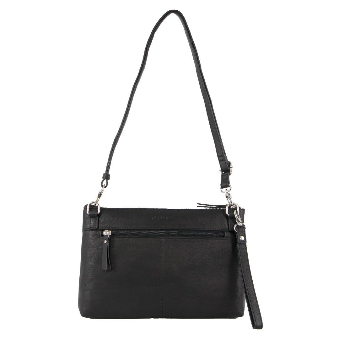 Bolsas Crossbody Pierre Cardin Leather Stitch-design Cross-body Bag Feminino Pretas | 9324-TKUOL