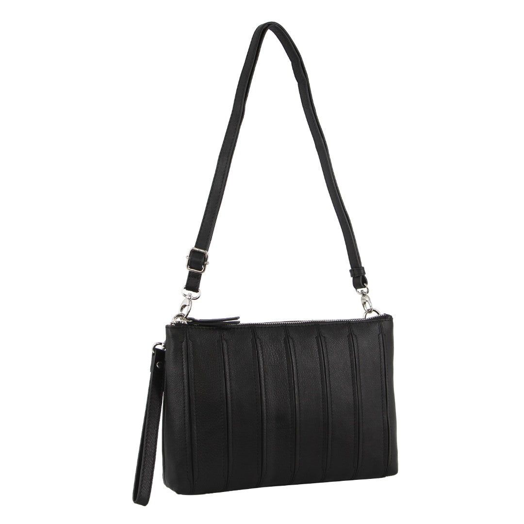 Bolsas Crossbody Pierre Cardin Leather Stitch-design Cross-body Bag Feminino Pretas | 9324-TKUOL