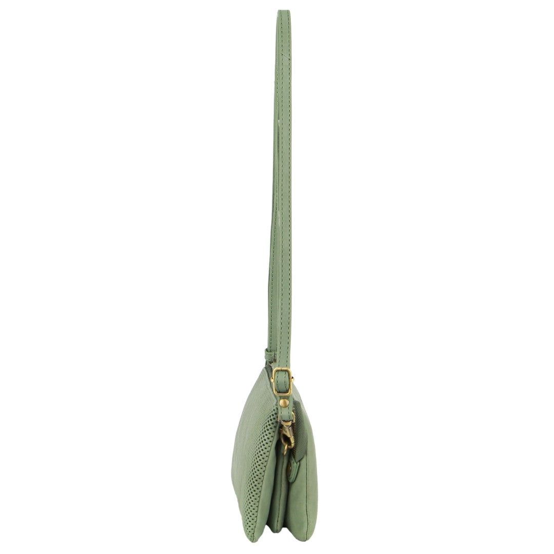 Bolsas Crossbody Pierre Cardin Leather Textured Crossbody Clutch Bag Feminino Verde Oliva | 0875-OCKJD