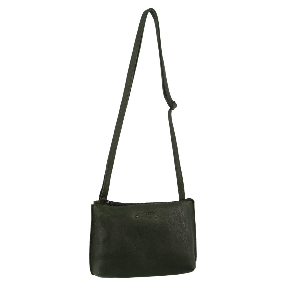 Bolsas Crossbody Pierre Cardin Leather Trendy Cross-Body Bag Feminino Verdes Escuro | 3408-IQDUP