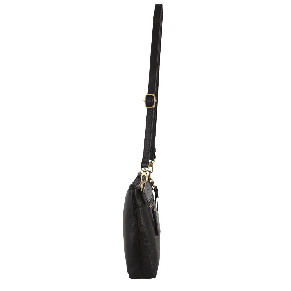 Bolsas Crossbody Pierre Cardin Leather Wristlet Crossbody Bag Feminino Pretas | 1067-BDGNV