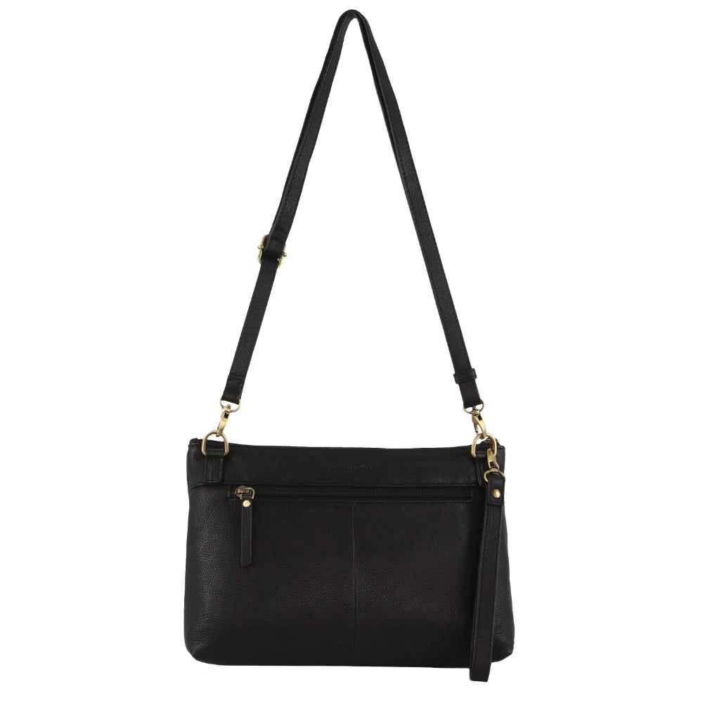 Bolsas Crossbody Pierre Cardin Leather Wristlet Crossbody Bag Feminino Pretas | 1067-BDGNV