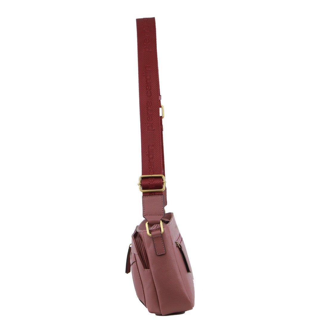 Bolsas Crossbody Pierre Cardin Leather Webbing Strap Crossbody Bag Feminino Rosa | 8972-WKRLG
