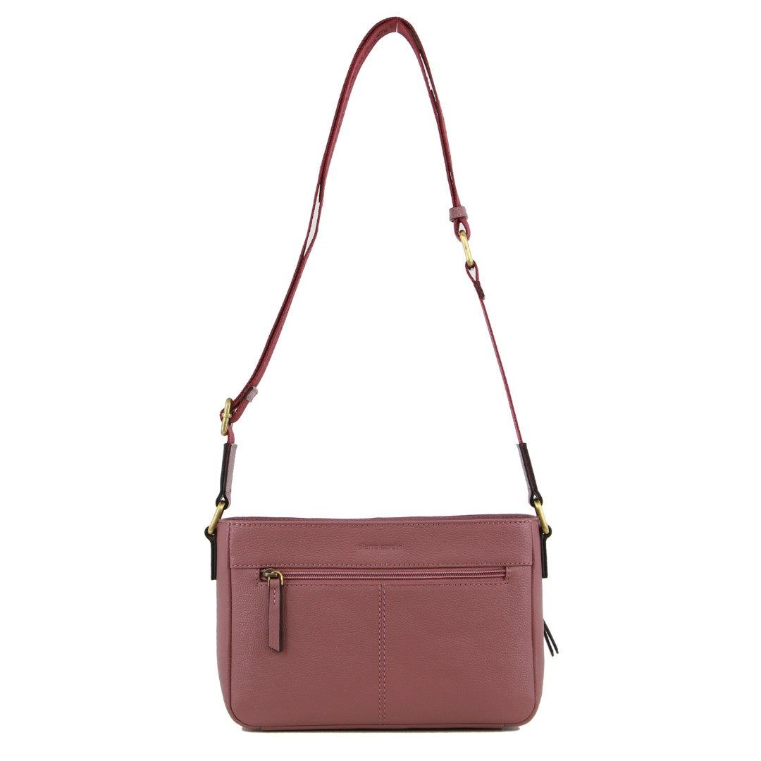Bolsas Crossbody Pierre Cardin Leather Webbing Strap Crossbody Bag Feminino Rosa | 8972-WKRLG