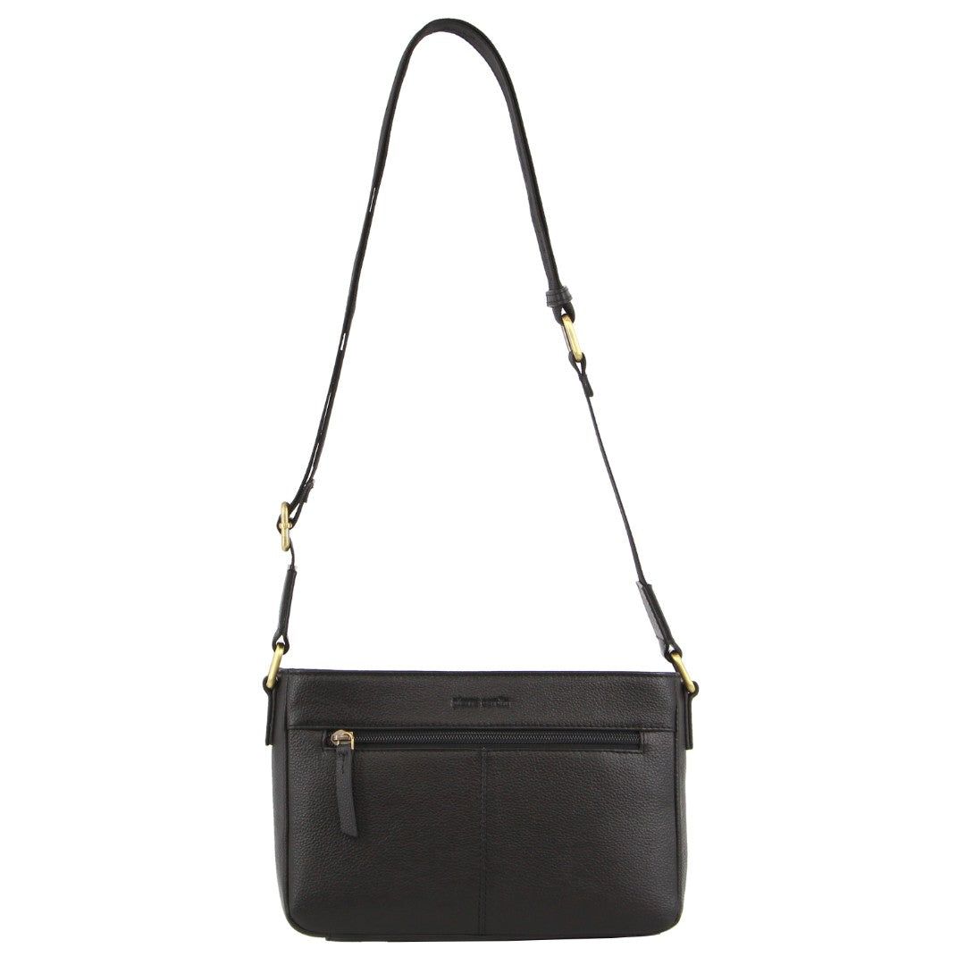 Bolsas Crossbody Pierre Cardin Leather Webbing Strap Crossbody Bag Feminino Pretas | 8746-FGDZK