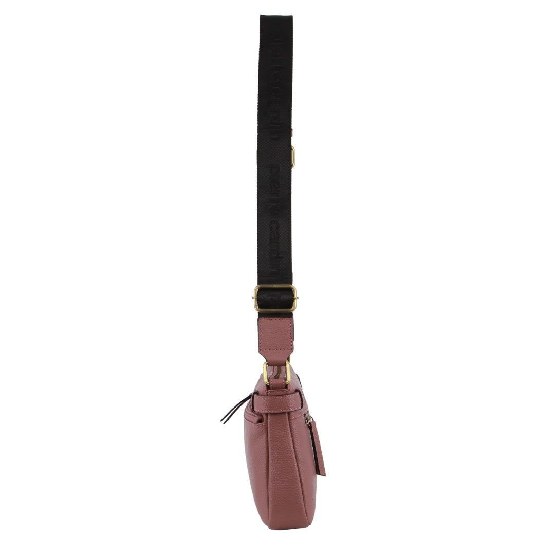 Bolsas Crossbody Pierre Cardin Leather Webbing Strap Handbag Feminino Rosa | 7596-PMRZB