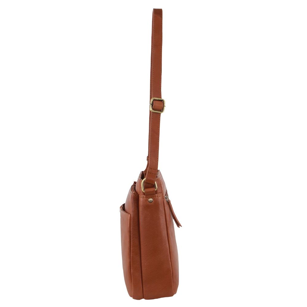 Bolsas Crossbody Pierre Cardin Leather Woven-Stich Design Crossbody Bag Feminino Marrom | 5683-HPERW