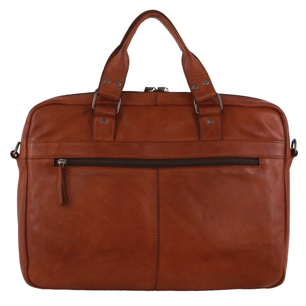 Bolsas Crossbody Pierre Cardin Multi-Compartment Leather Computer Bag Masculino Marrom | 3104-KMDLF