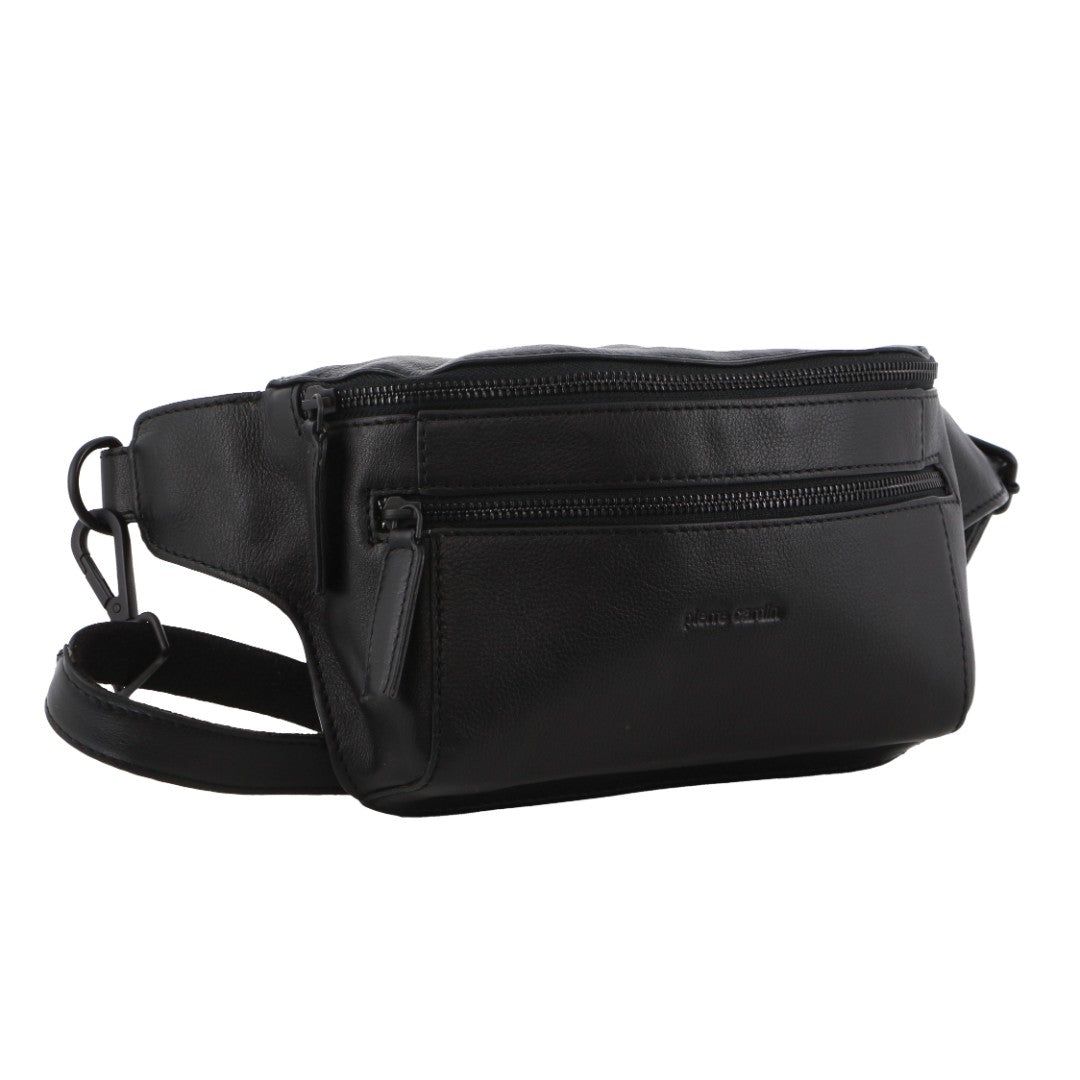 Bolsas Crossbody Pierre Cardin Pirre Cardin Leather 3-Way Sling Bag Masculino Pretas | 3129-HFJYN