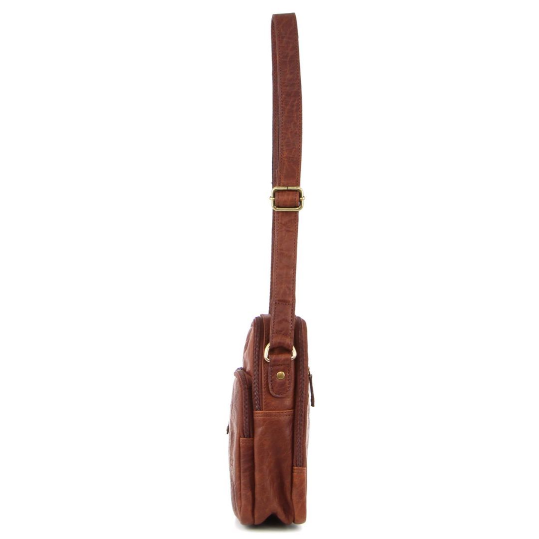 Bolsas Crossbody Pierre Cardin Rustic Leather Cross-Body Bag Masculino Marrom | 9520-RBEWJ