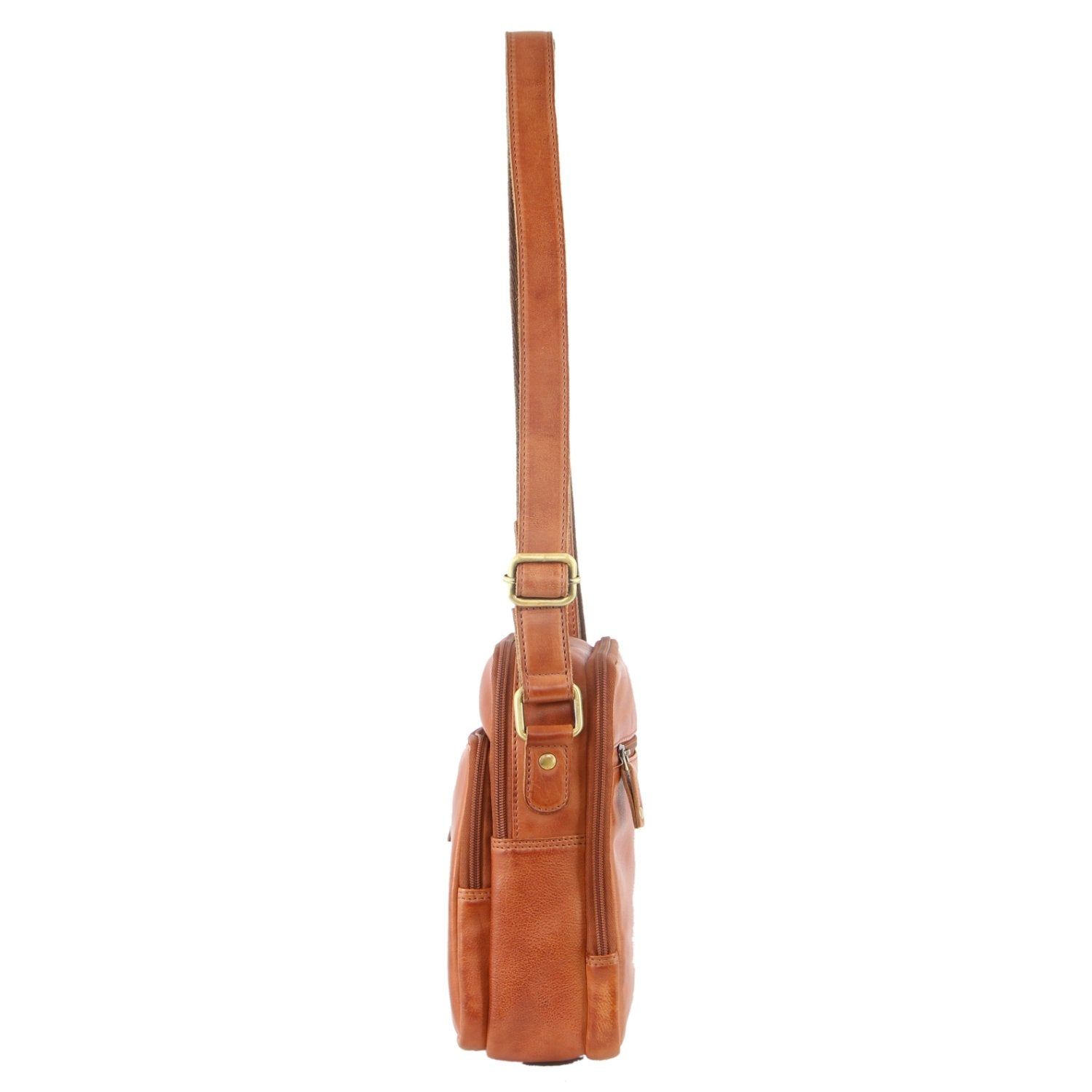 Bolsas Crossbody Pierre Cardin Rustic Leather Cross-Body Bag Masculino Marrom | 5462-ZUDVB