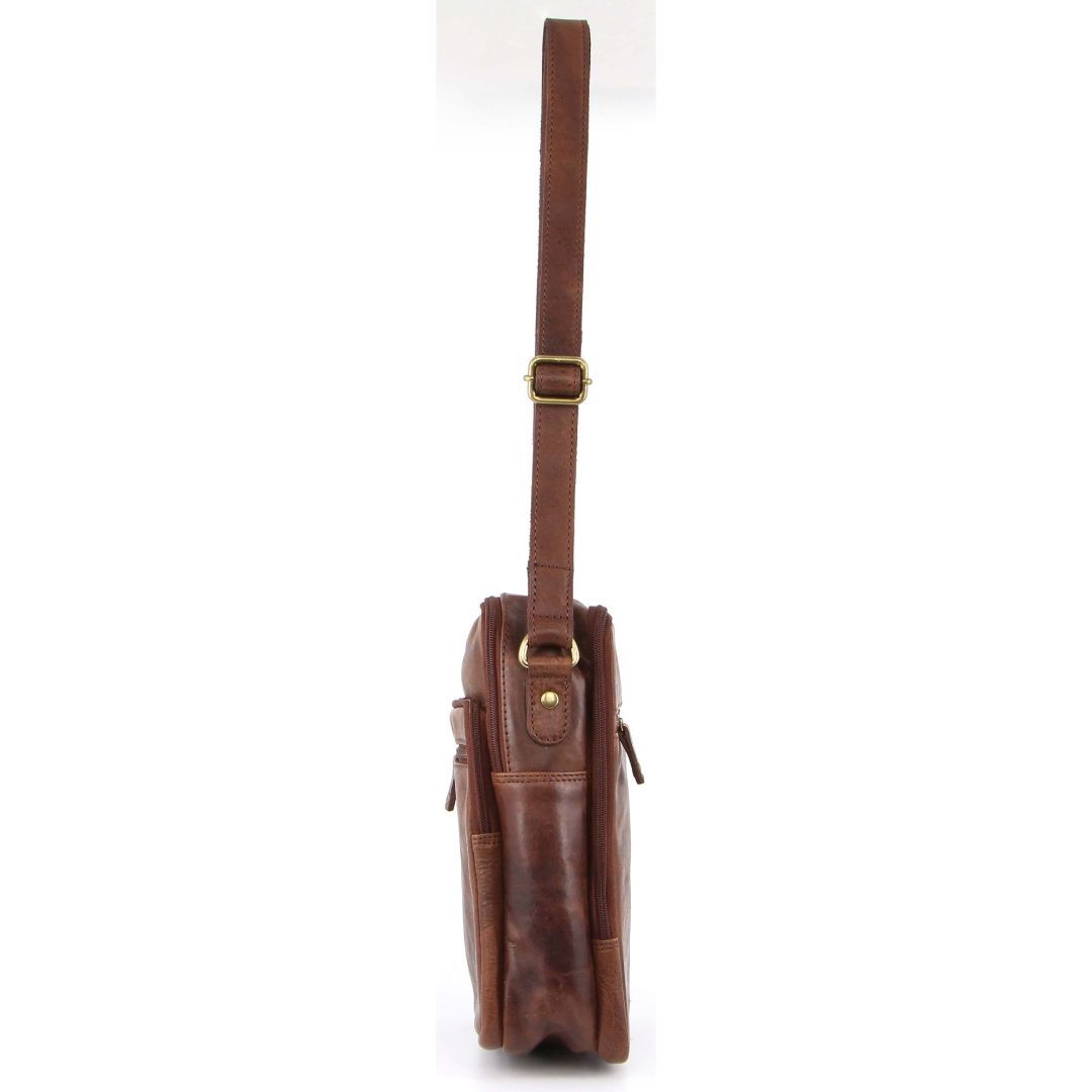 Bolsas Crossbody Pierre Cardin Rustic Leather Cross-Body Bag Masculino Chocolate | 3697-UFXBT