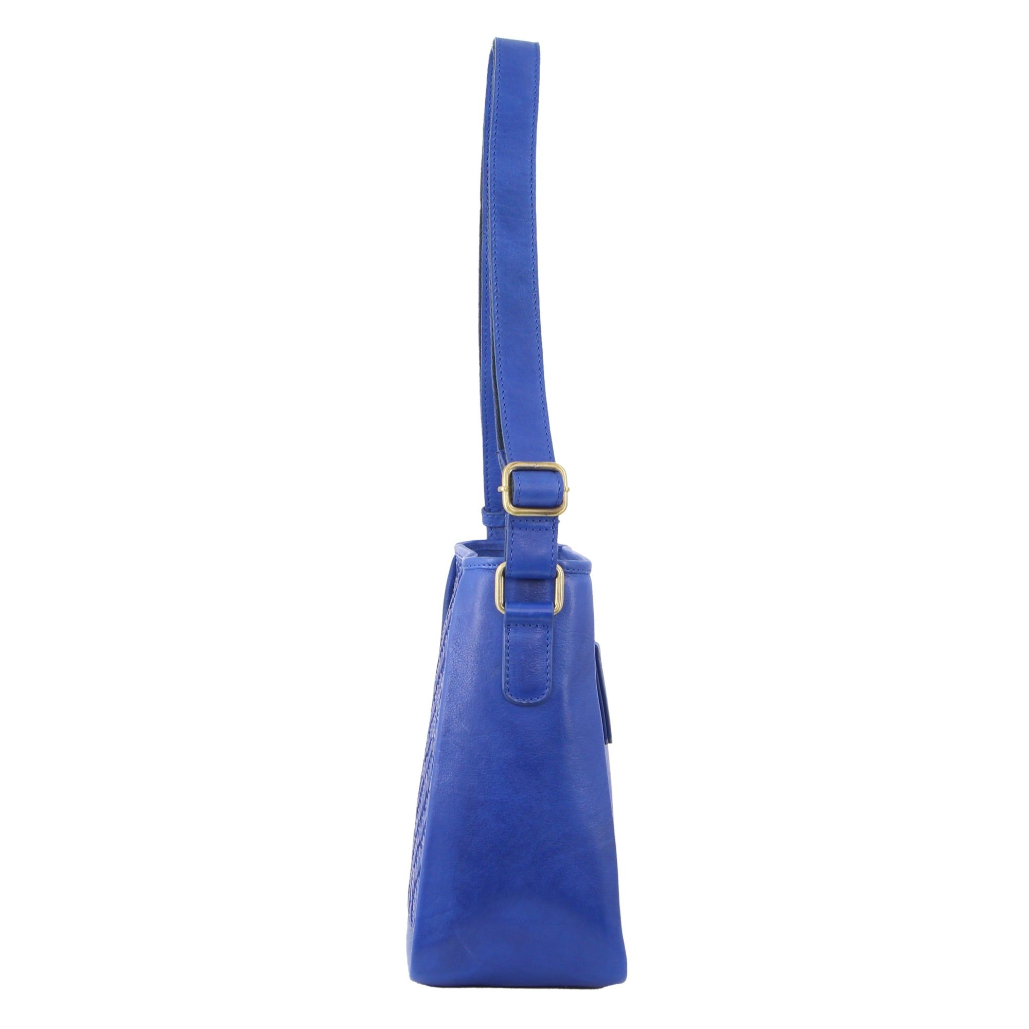 Bolsas Crossbody Pierre Cardin Woven Embossed Leather Cross-Body Bag Feminino Azul Marinho Azuis | 9125-KOSQB