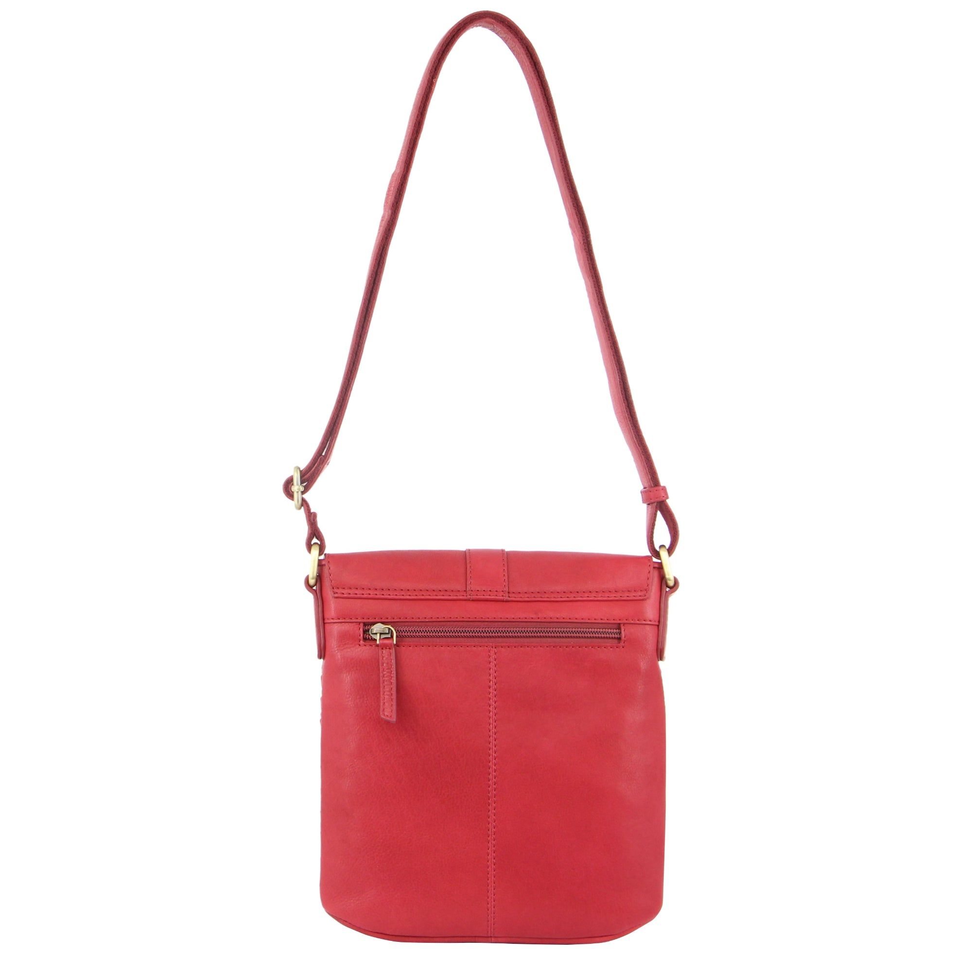 Bolsas Crossbody Pierre Cardin Woven Leather Cross-Body Bag with flap Feminino Vermelhas | 9305-MULFN