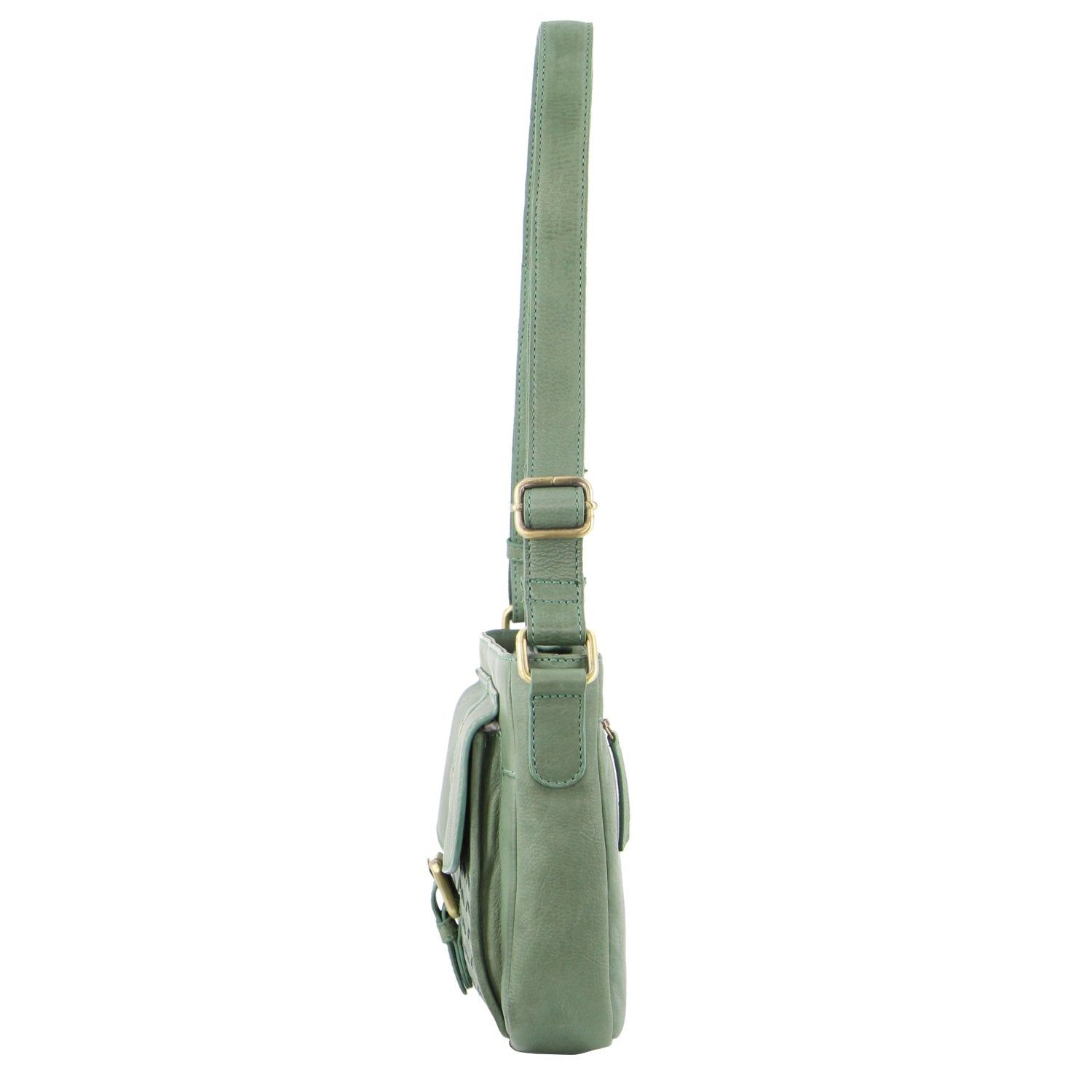 Bolsas Crossbody Pierre Cardin Woven Leather Crossbody Bag Feminino Verdes | 6792-CFHJO