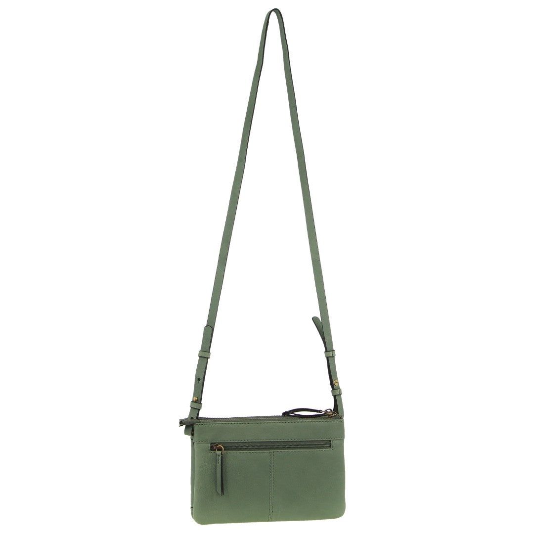 Bolsas Crossbody Pierre Cardin leather Pleated-Design Cross-Body Bag Feminino Verde Oliva | 0285-MREBK