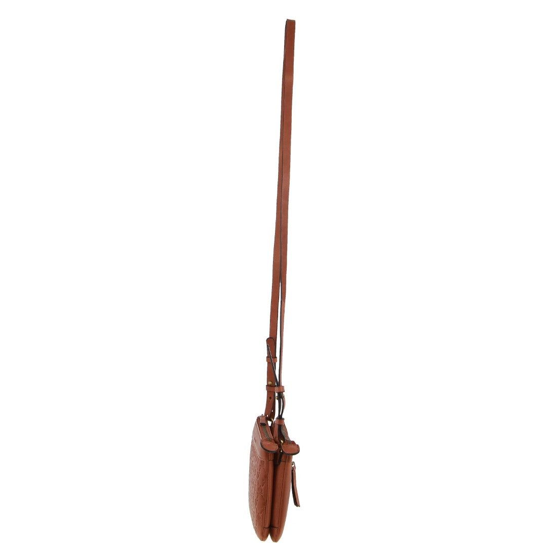 Bolsas Crossbody Pierre Cardin leather Pleated-Design Cross-Body Bag Feminino Marrom | 5294-JFKHX