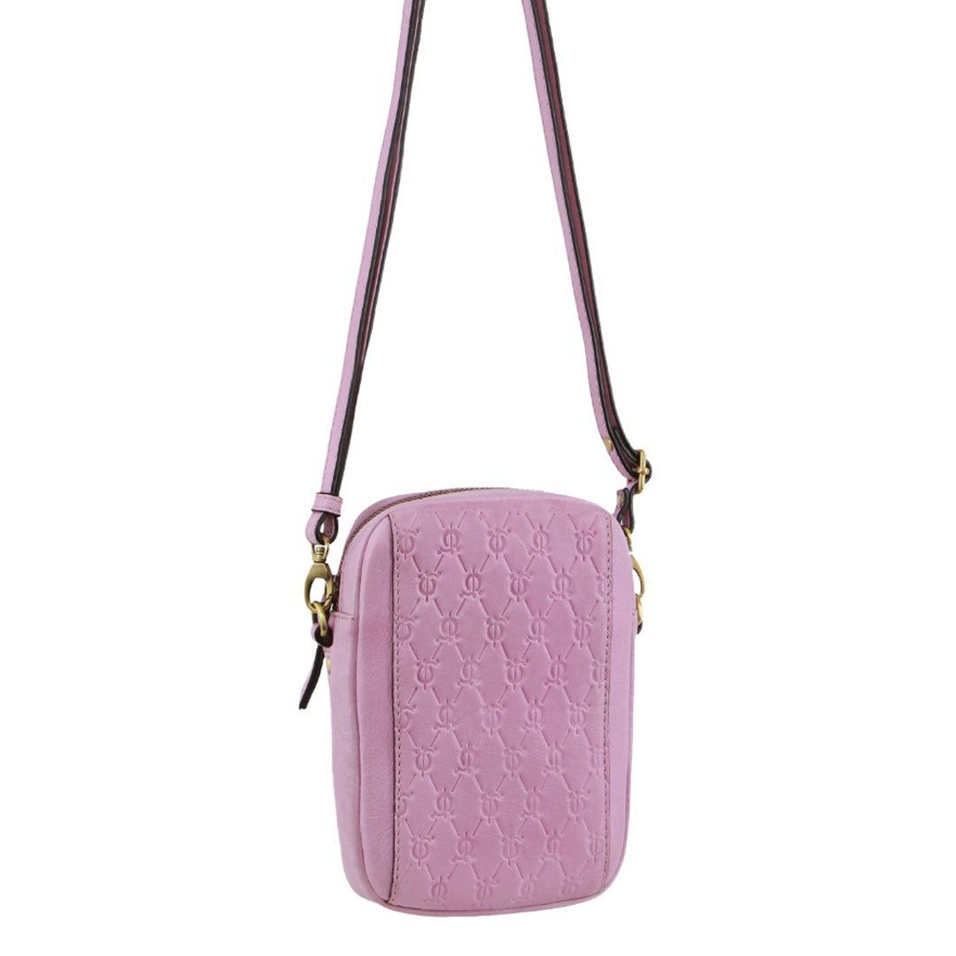 Bolsas Crossbody Pierre Cardin leather Textured Design Phone Bag Feminino Rosa | 1483-TSLVE