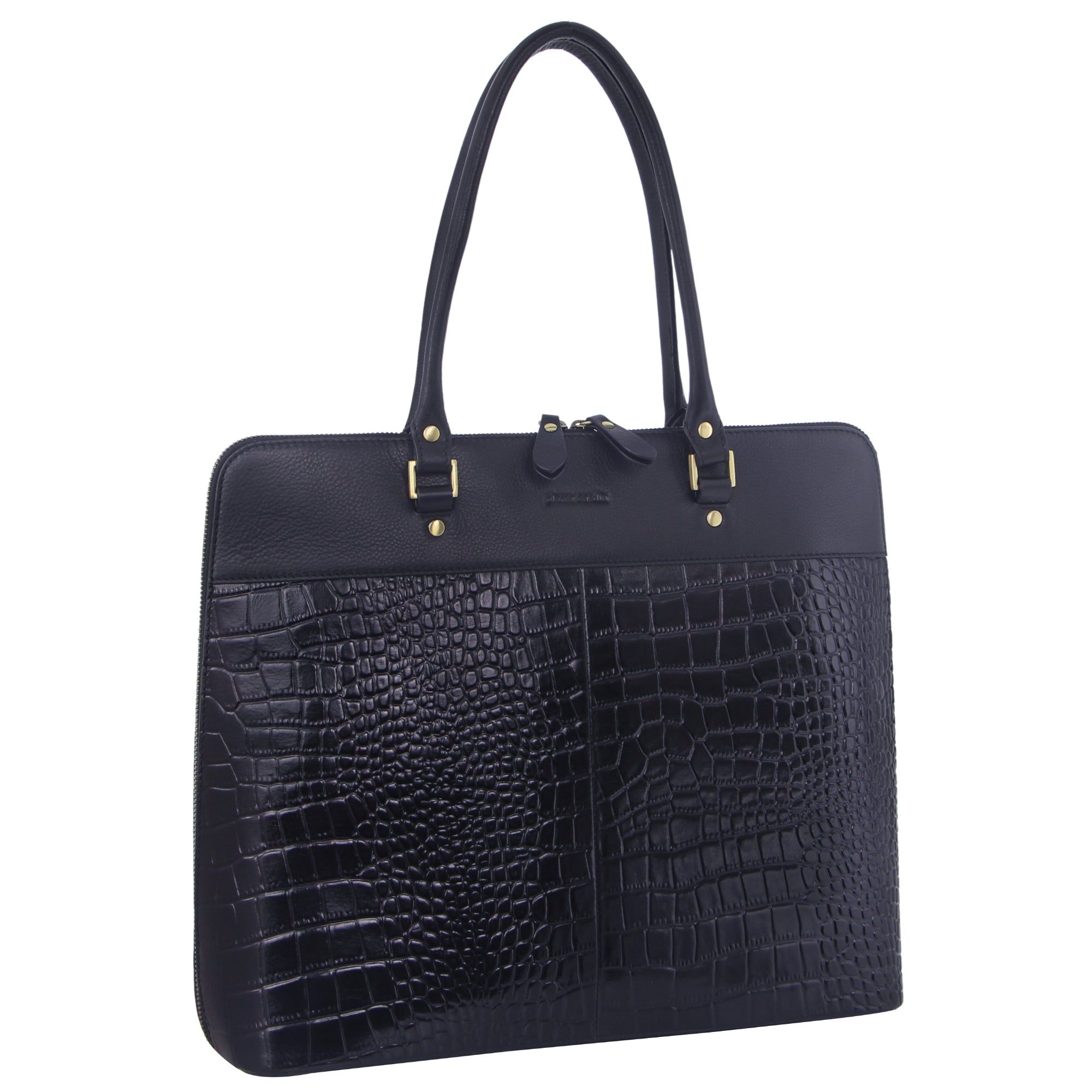 Bolsas de Negócios Pierre Cardin Leather Computer Laptop Bag Feminino Azul Marinho | 6980-QAIEJ