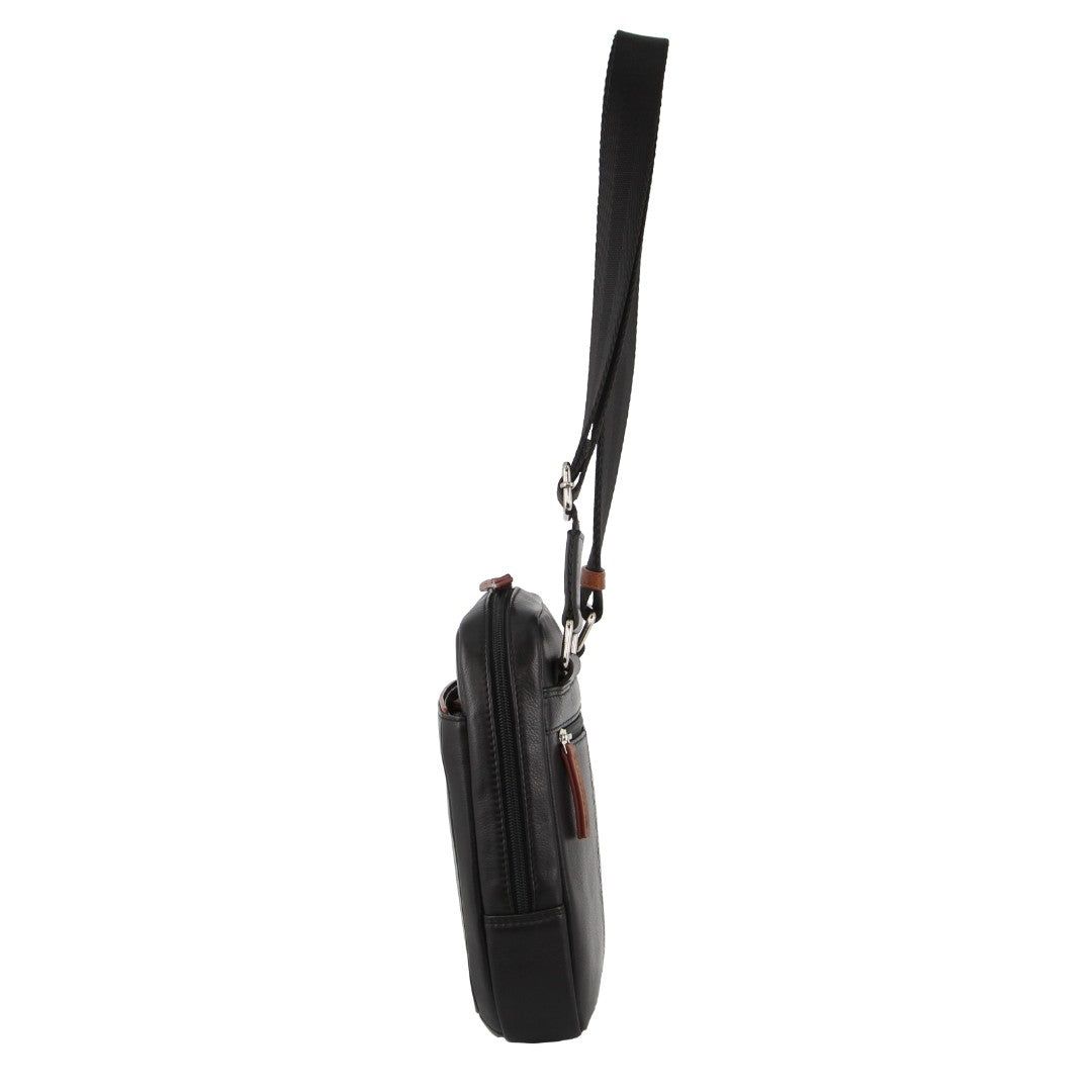 Business Computer Bags Pierre Cardin Couro Cross-Body Bag Masculino Pretas | 6471-UKOME