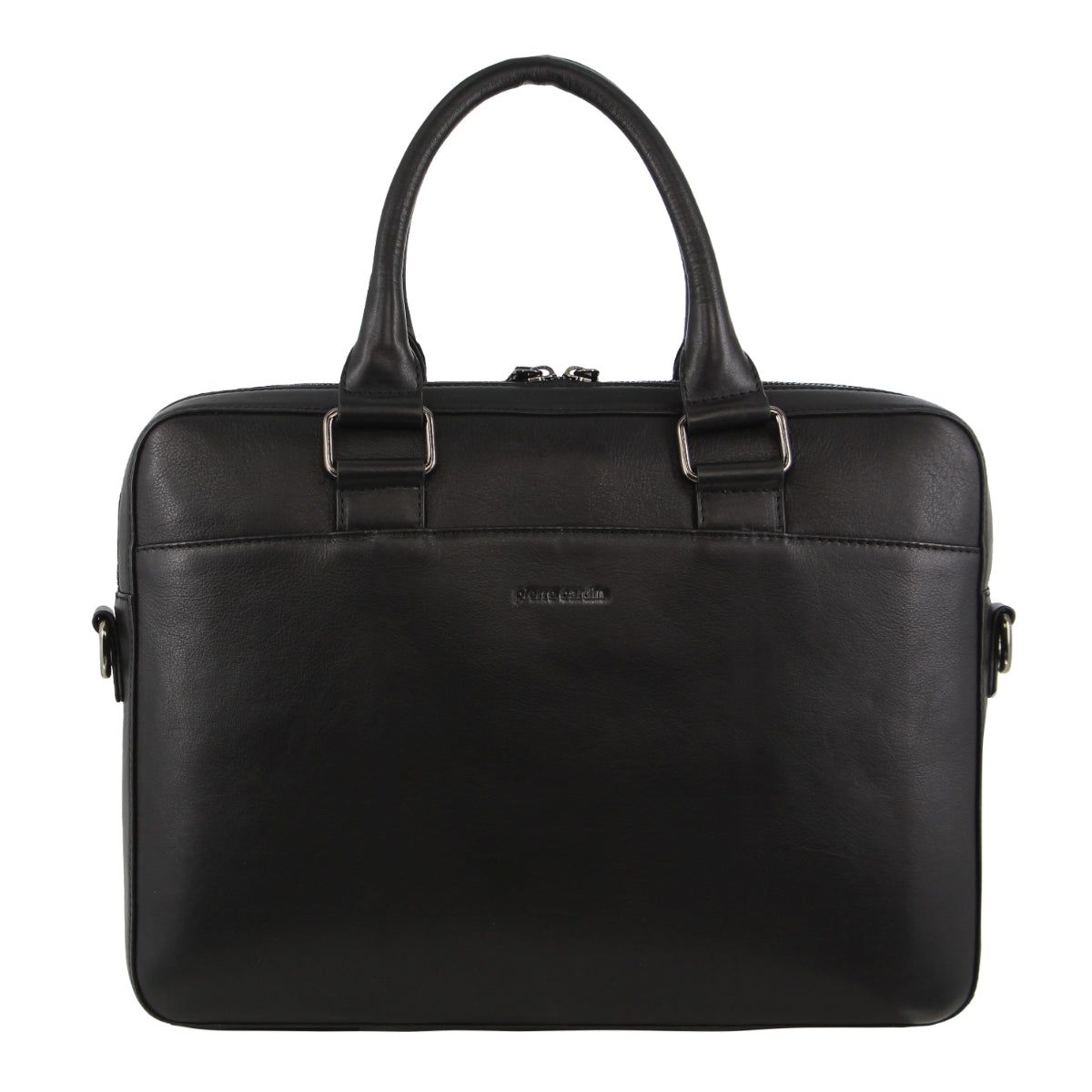 Business Computer Bags Pierre Cardin Leather Business Satchel Bag Masculino Pretas | 2419-ALYMJ