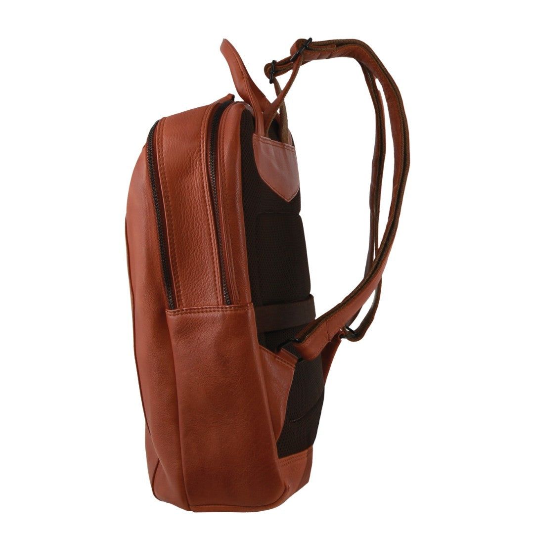 Business Computer Bags Pierre Cardin Leather Business Laptop Backpack Masculino Marrom | 2183-PBGLJ