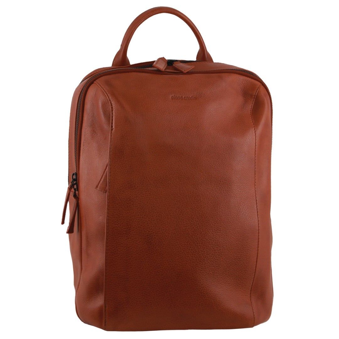 Business Computer Bags Pierre Cardin Leather Business Laptop Backpack Masculino Marrom | 2183-PBGLJ