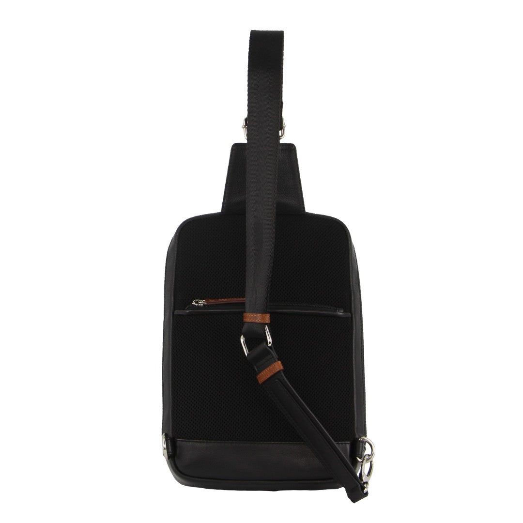 Business Computer Bags Pierre Cardin Leather 3-Way Sling Bag Masculino Pretas | 0784-TLFDN