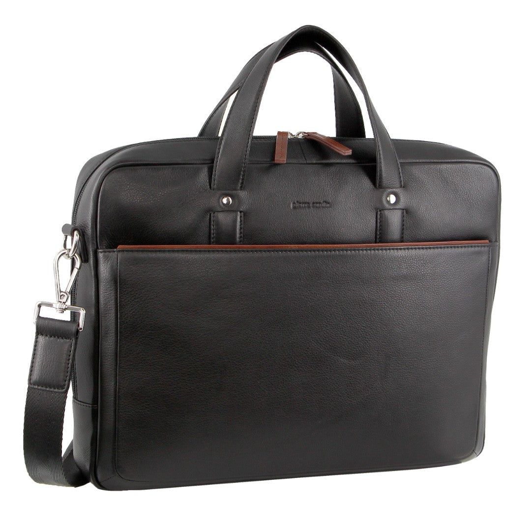 Business Computer Bags Pierre Cardin Leather Multi-Compartment Business Bag Masculino Pretas | 8370-XNVIS