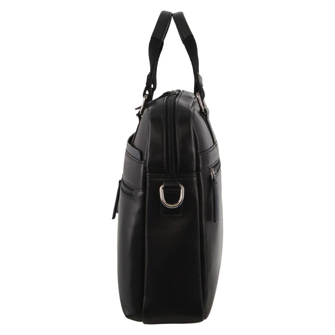 Business Computer Bags Pierre Cardin Leather Business Computer Bag Masculino Azul Marinho | 3549-CGFLA