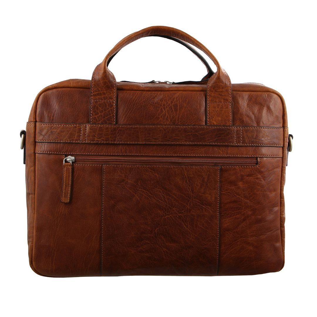 Business Computer Bags Pierre Cardin Rustic Leather Computer Business Bag Masculino Marrom | 9652-UYLRX