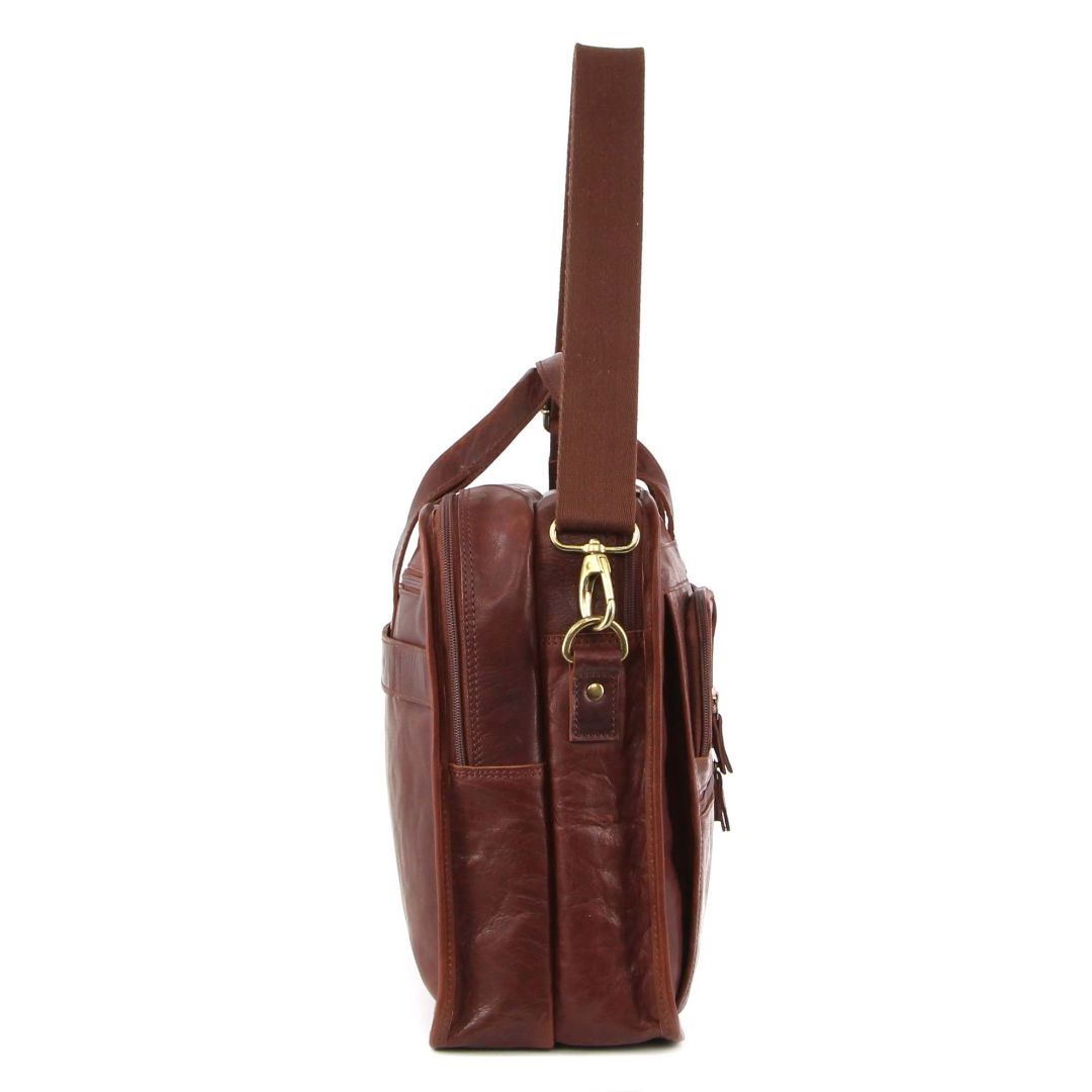 Business Computer Bags Pierre Cardin Rustic Leather Computer Bag Masculino Marrom | 5038-GAMNK