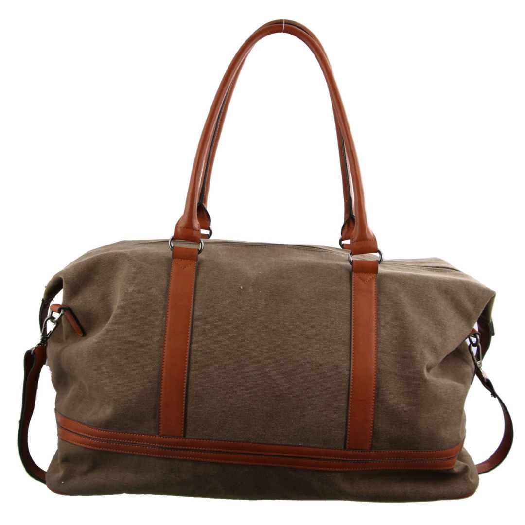 Canvas Bags Pierre Cardin Canvas Overnight Bag Feminino Marrom | 5340-TJFEM