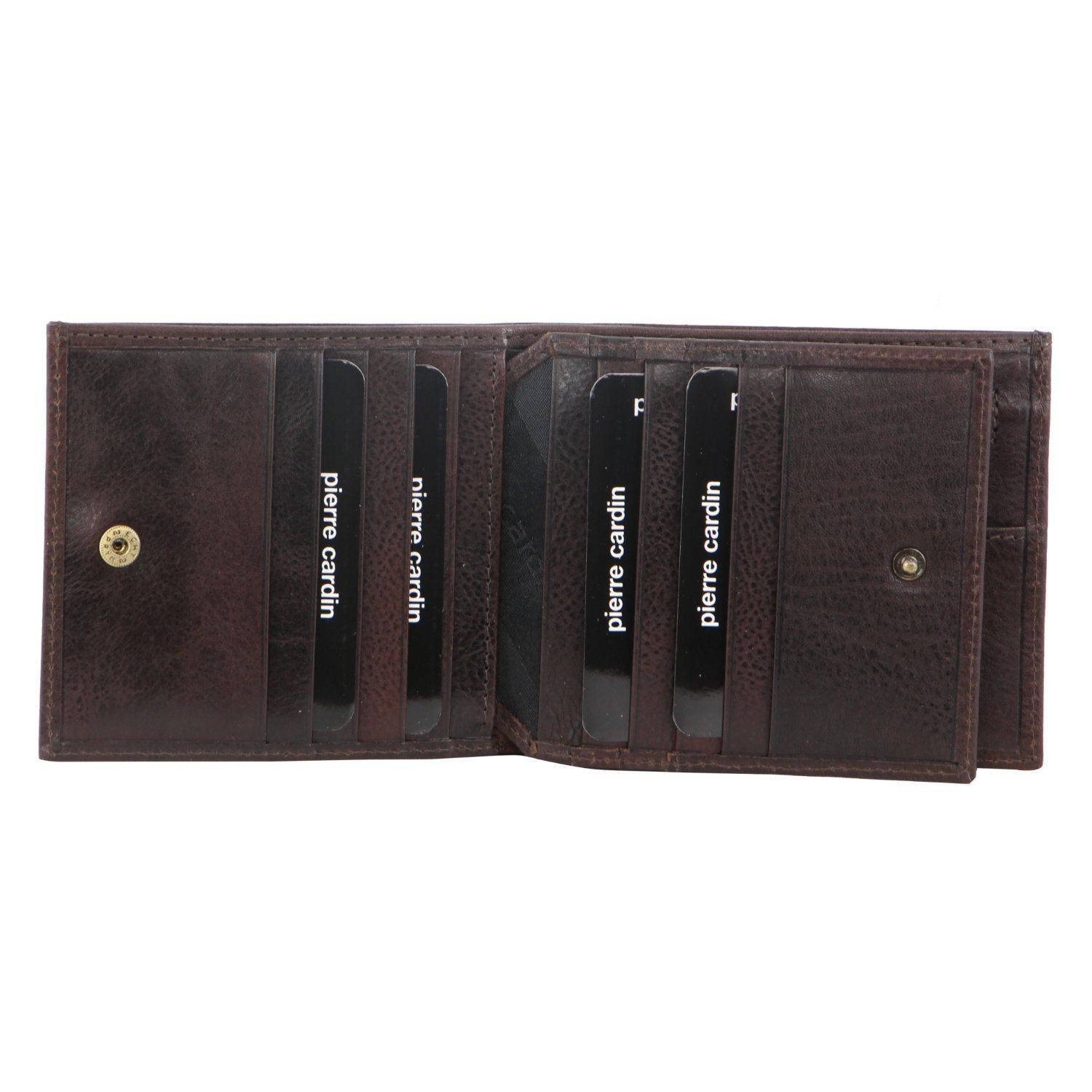 Carteira Trifold Pierre Cardin Italian Leather Tri-Fold Wallet Masculino Chocolate | 1960-SAMCU