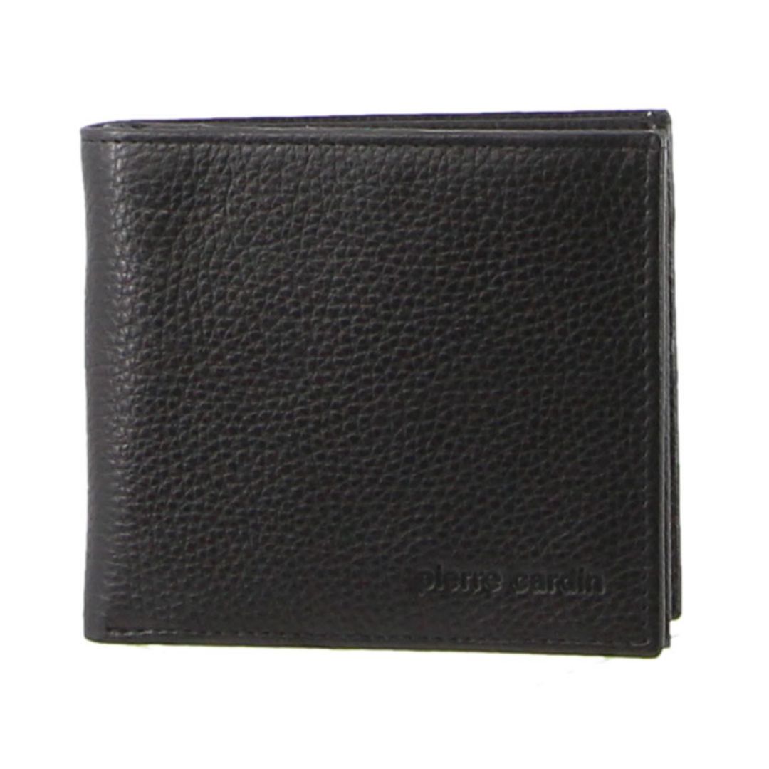 Carteira Trifold Pierre Cardin Italian Leather Tri-Fold Wallet Masculino Pretas | 9682-HESQI