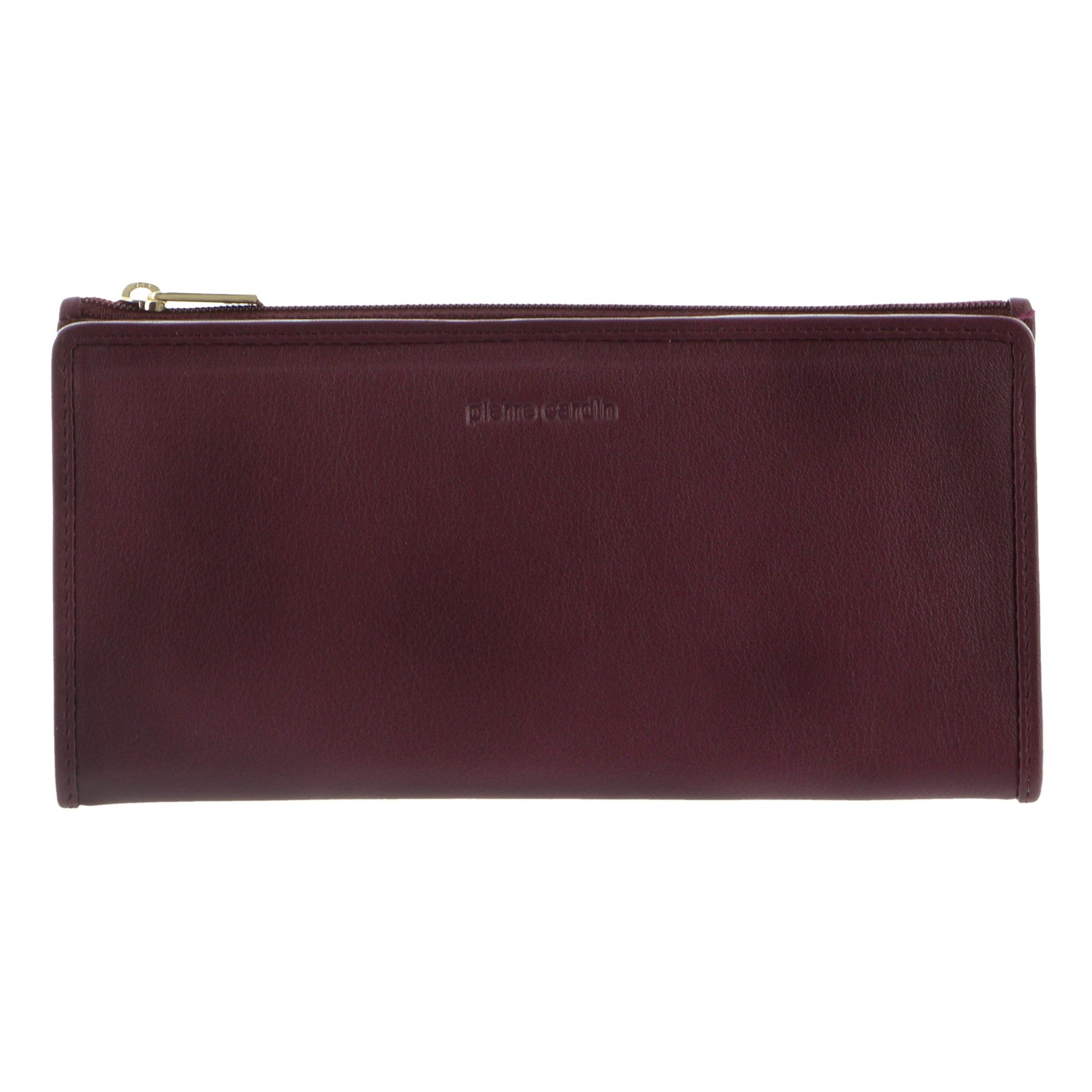 Carteiras Grandes Pierre Cardin Genuine Leather Bi-Fold Wallet Feminino Marrom | 9421-PFMZH