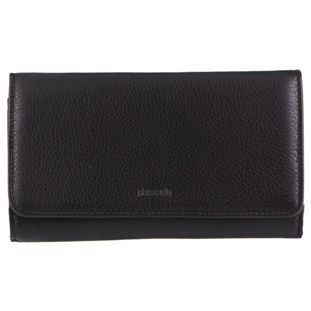 Carteiras Grandes Pierre Cardin Italian Leather Wallet Feminino Pretas | 0327-YINBC