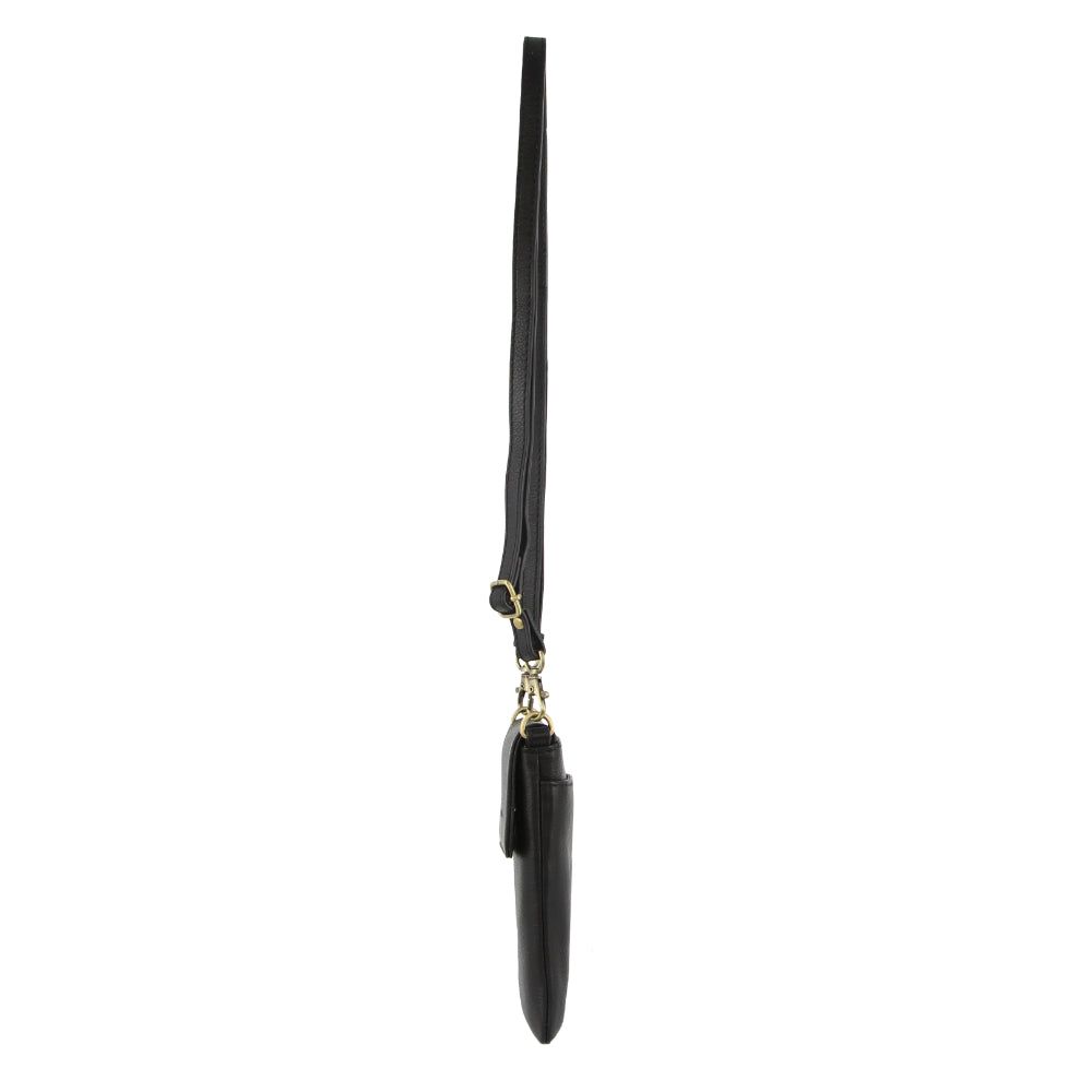Carteiras Grandes Pierre Cardin Leather Phone Cross-Body Bag Feminino Pretas | 0349-OIGHZ