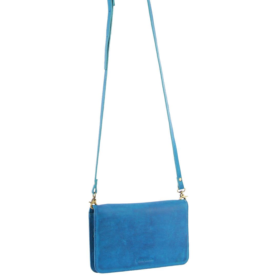 Clutch Pierre Cardin Genuine Leather Clutch Wallet Bag Feminino Luz Turquesa | 4568-XIZJU
